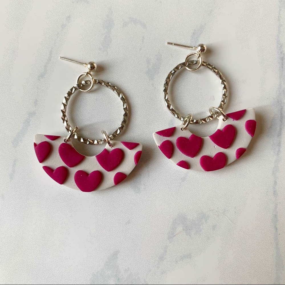 Homemade Heart earrings